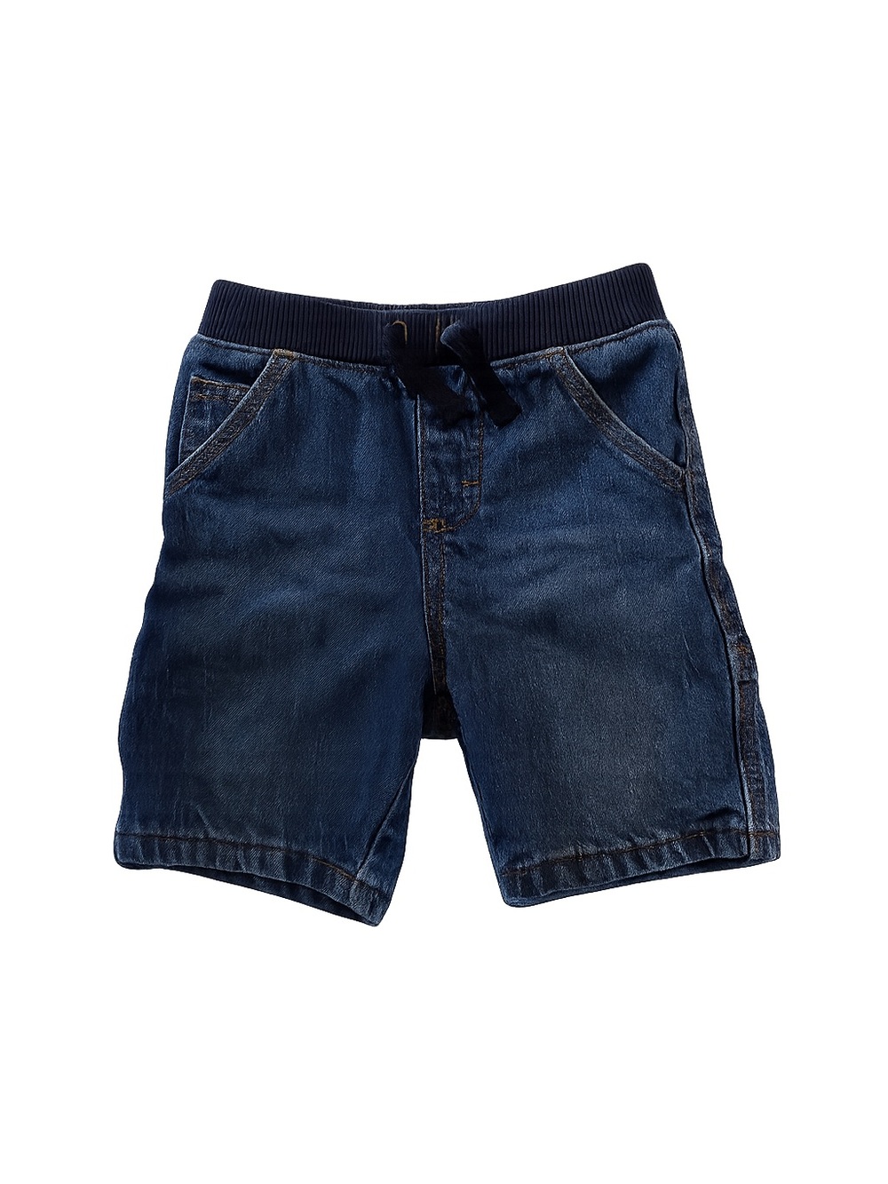 Wrangler Dark Blue Denim Knit-Waist Shorts